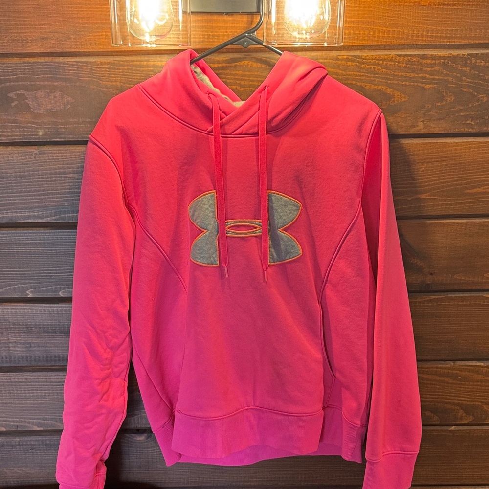 Under Armour Bright Pink Hoodie with Logo